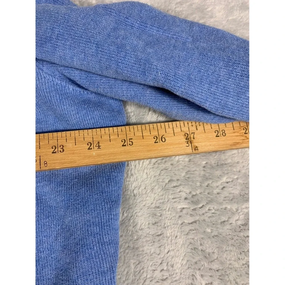Polo Ralph Lauren Sweater Mens L Blue Quarter Zip Long Sleeve Embroidered